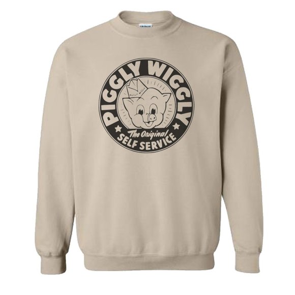 Piggly Wiggly Sweatshirt Vintage Nostalgic Sign Sweater Funny Pig Shirt Retro - Picture 1 of 2